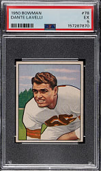 1950 Bowman Football #78 Dante Lavelli Rookie PSA EX 5