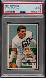1951 Bowman Football #2 Otto Graham PSA VG-EX 4