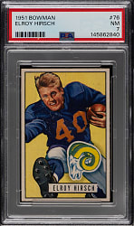 1951 Bowman Football #76 Elroy Hirsch PSA NM 7