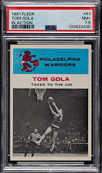 1961-1962 Fleer Basketball #51 Tom Gola In Action PSA NM+ 7.5