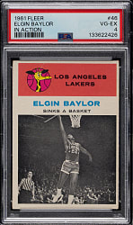 1961-1962 Fleer Basketball #46 Elgin Baylor In Action PSA VG-EX 4