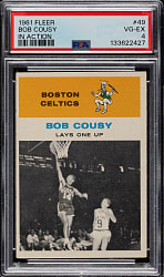 1961-1962 Fleer Basketball #49 Bob Cousy In Action PSA VG-EX 4