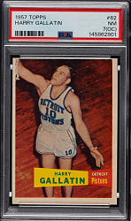 1957-1958 Topps Basketball #62 Harry Gallatin Rookie PSA NM 7 (OC)