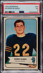1954 Bowman Football #23 George Blanda Rookie PSA VG 3