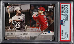2018 Topps Now Moment of the Week #MOW-1 Babe Ruth/Shohei Ohtani PSA GEM MINT 10