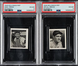 1948 Kellogg's Pep Mike Tresh and Orval Grove PSA VG-EX 4 Pair