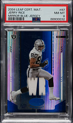 2004 Leaf Certified Football Materials #87 Jerry Rice Mirror #46/50 PSA NM-MT 8