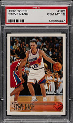 1996-1997 Topps Basketball #182 Steve Nash Rookie PSA GEM MINT 10