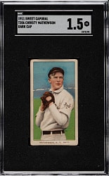 1909-1911 T206 White Border Christy Mathewson Dark Cap SGC FAIR 1.5