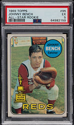 1969 Topps #95 Johnny Bench PSA EX 5