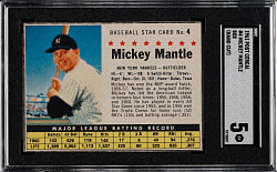 1961 Post Cereal #4 Mickey Mantle SGC EX 5
