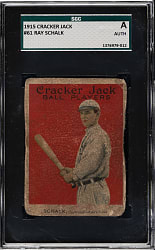 1915 E145 Cracker Jack #61 Ray Schalk SGC Authentic