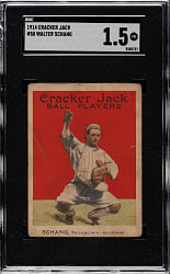 1914 E145 Cracker Jack #58 Walter Schang SGC FAIR 1.5