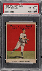 1915 E145 Cracker Jack #89 Larry Cheney PSA VG-EX+ 4.5