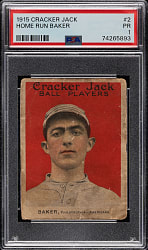 1915 E145 Cracker Jack #2 Frank Baker PSA POOR 1