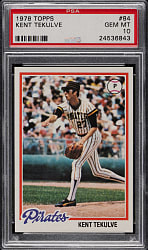 1978 Topps #84 Kent Tekulve PSA GEM MINT 10