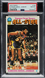 1976-1977 Topps Basketball #126 Kareem Abdul-Jabbar All-Star PSA NM-MT 8