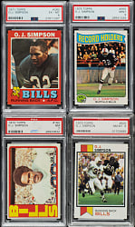 1971 to 1978 Topps Football O.J. Simpson PSA-Graded Collection (14)
