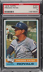 1976 Topps #167 Freddie Patek PSA MINT 9