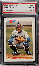 1992 Bowman #461 Mike Piazza Rookie PSA MINT 9