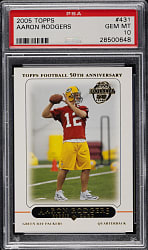 2005 Topps Football #431 Aaron Rodgers Rookie PSA GEM MINT 10