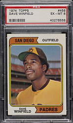1974 Topps #456 Dave Winfield Rookie PSA EX-MT 6