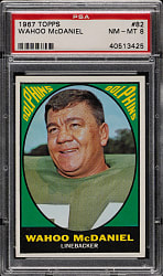 1967 Topps Football #82 Wahoo McDaniel PSA NM-MT 8