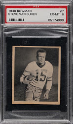 1948 Bowman Football #7 Steve Van Buren Rookie PSA EX-MT 6