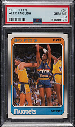 1988-1989 Fleer Basketball #34 Alex English PSA GEM MINT 10