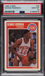 1989-1990 Fleer Basketball #49 Dennis Rodman PSA GEM MINT 10