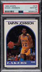 1989-1990 NBA Hoops Basketball #270 Magic Johnson PSA GEM MINT 10
