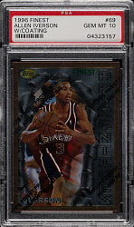 1996-1997 Topps Finest Basketball #69 Allen Iverson Rookie PSA GEM MINT 10