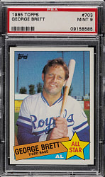1985 Topps #703 George Brett All-Star PSA MINT 9