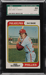 1974 Topps #283 Mike Schmidt SGC NM/MT 88