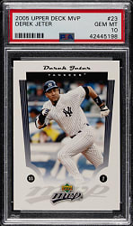 2005 Upper Deck MVP #23 Derek Jeter PSA GEM MINT 10