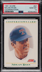 1991 Score Cooperstown #B7 Nolan Ryan PSA GEM MINT 10