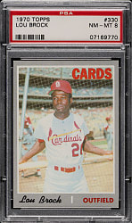 1970 Topps #330 Lou Brock PSA NM-MT 8