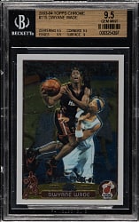 2003-2004 Topps Chrome Basketball #115 Dwyane Wade Rookie BGS GEM MINT 9.5