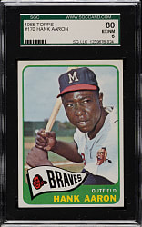 1965 Topps #170 Hank Aaron SGC EX/NM 80