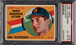 1960 Topps #148 Carl Yastrzemski Rookie PSA EX-MT 6