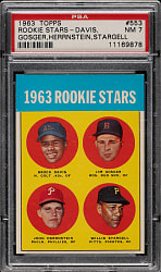 1963 Topps #553 Willie Stargell Rookie PSA NM 7