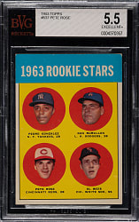 1963 Topps #537 Pete Rose Rookie BVG EX+ 5.5