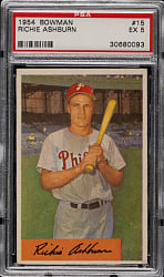 1954 Bowman #15 Richie Ashburn PSA EX 5