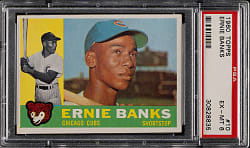 1960 Topps #10 Ernie Banks PSA EX-MT 6