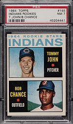 1964 Topps #146 Tommy John Rookie PSA NM 7