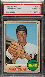 1968 Topps #205 Juan Marichal PSA NM-MT 8