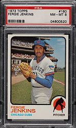 1973 Topps #180 Fergie Jenkins PSA NM-MT 8