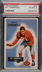 1955 Bowman Football #52 Pat Summerall Rookie PSA EX-MT 6