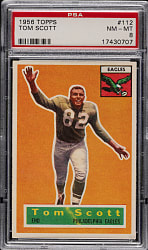 1956 Topps Football #112 Tom Scott PSA NM-MT 8