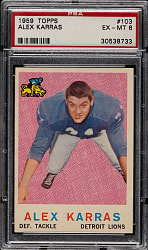 1959 Topps Football #103 Alex Karras Rookie PSA EX-MT 6
